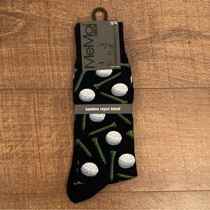 MeMoi Men's Black Novelty Golf Socks NEW w/ Tags